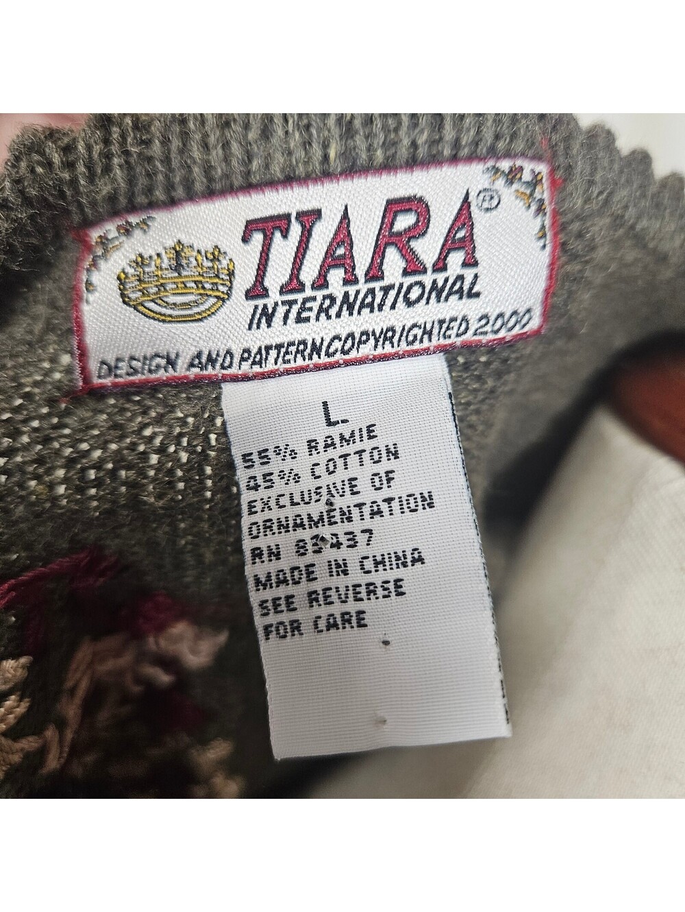 Vintage Tiara International cardigan sweater size large - Picture 7 of 7